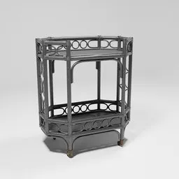 Rattan Bar Cart
