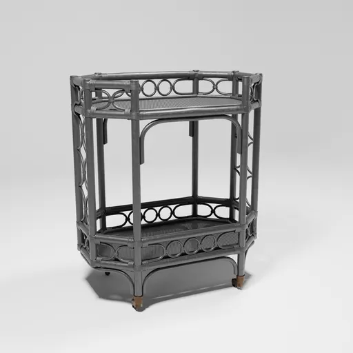 Rattan Bar Cart