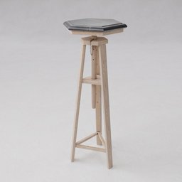 "Wood Tripod 3D model for Blender 3D: a versatile asset perfect for showcasing your creations. Textured with Substance and featuring a non-applied subdivision modifier, this single mesh asset is based on Thomas de Keyser's design and inspired by Wilhelm Marstrand. Ideal for professional studio photography and other art projects."