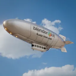 Realistic Animated Airship Zeppelin