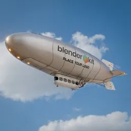 Realistic Animated Airship Zeppelin