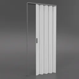 Folding Accordion Door - White