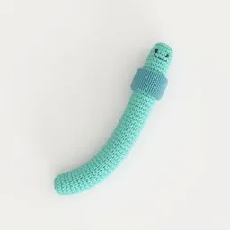 Knitted Worm Toy for Kids