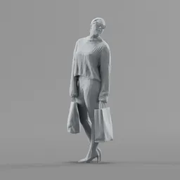 Lowpoly Female Standing