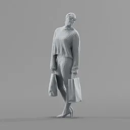 Lowpoly Female Standing