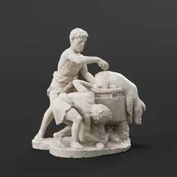 statue of Roasting of the Boar