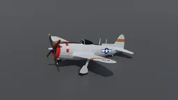 Low Poly P47N Thunderbolt