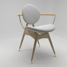 Lounge Dining Chair White Wool