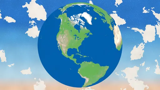 Earth Globe Anime Cel Shaded Planet Sky