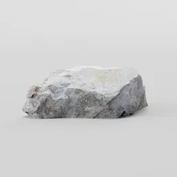 Realistic flat river stone 3D model for environmental design, compatible with Blender, ideal for virtual landscapes.