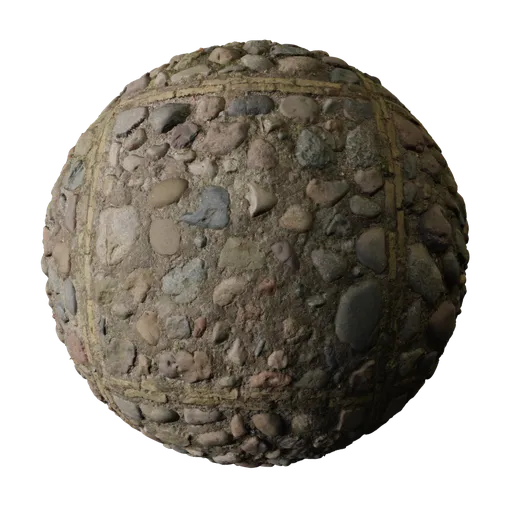 Patterned cobblestone