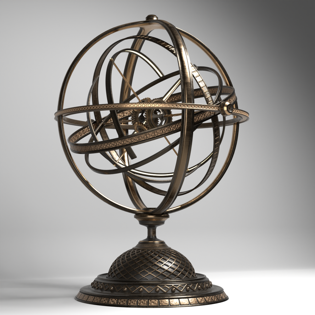 Armillary Sphere Steam Punk Mechanic | Interior Sculptures models ...