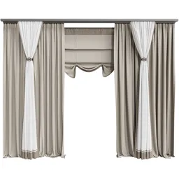 MI Silk And Cotton Curtain Set