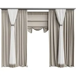MI Silk And Cotton Curtain Set