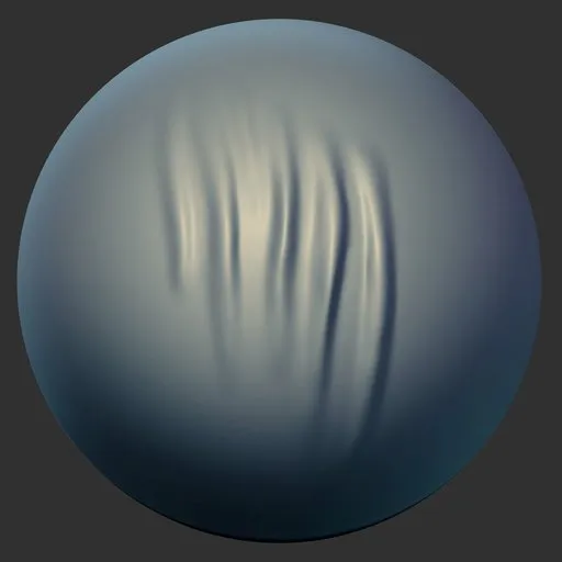 3D sculpting brush effect for creating detailed fabric wrinkles and seams in Blender 3D models.