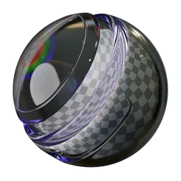 High-resolution Prism Rainbow Spectrum Glass PBR material for Blender 3D, featuring a procedural shader and versatile single-node setup.