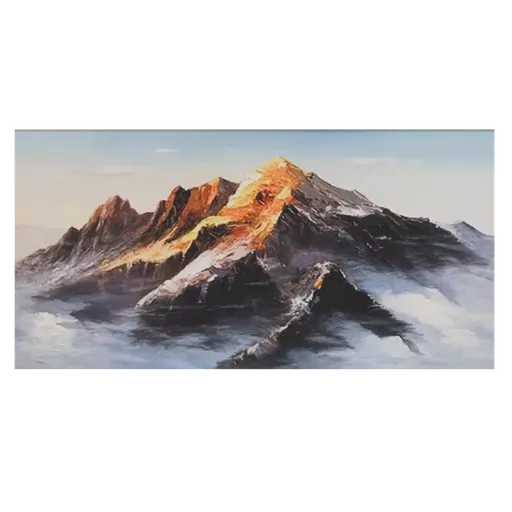 Mountains painting with sunlight