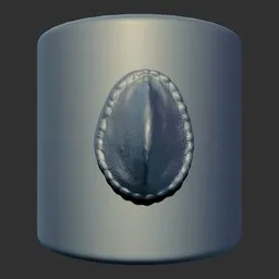 ER_Dragon Scale 309 brush imprint for 3D model sculpting, creates detailed reptilian texture effects.