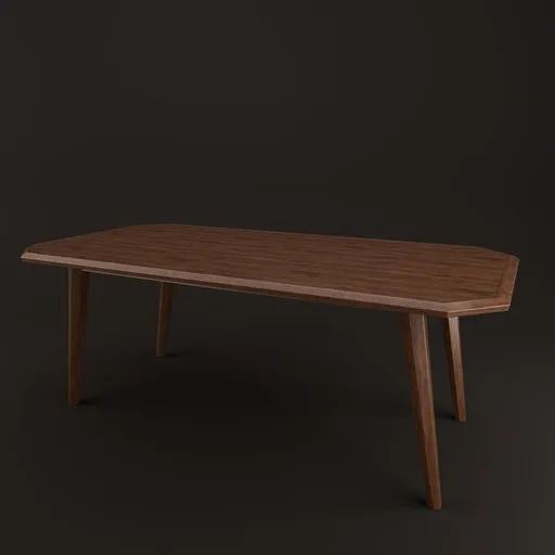 Mid Century Modern Wooden Dining Table