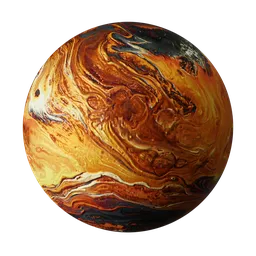 Art Oil Paint Planet Marble