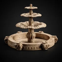 Ornamental Fountain + PBR Texture