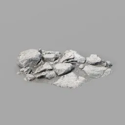 Basalt Rock Volcanic PBR Scan D