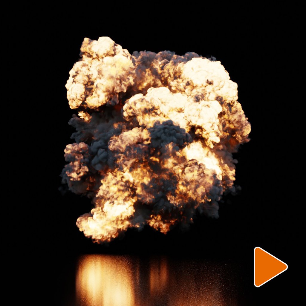 Ground Explosion Animated | FREE Simulations models | BlenderKit