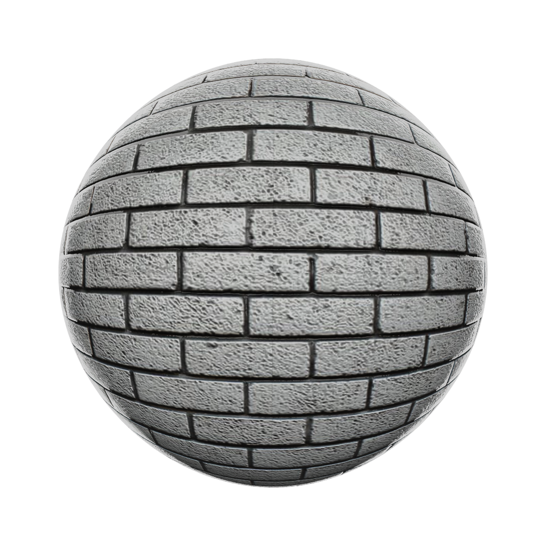 White bricks FREE 3D bricks materials BlenderKit
