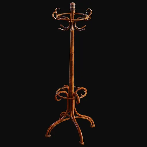 Thonet Style Wooden Coat Rack Plain