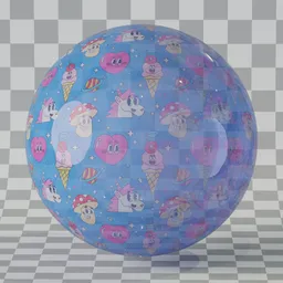 Cute Cartoon Sticker Glass
