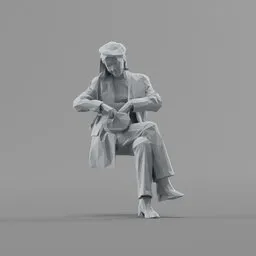Lowpoly Female Sitting