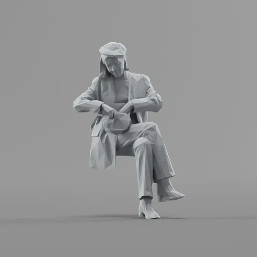 Lowpoly Female Sitting
