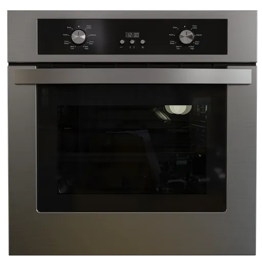 Highly detailed Blender 3D model of a modern electric convection wall oven with digital controls, available in Blend format.
