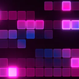 Neon Audio Visualizer Music Grid