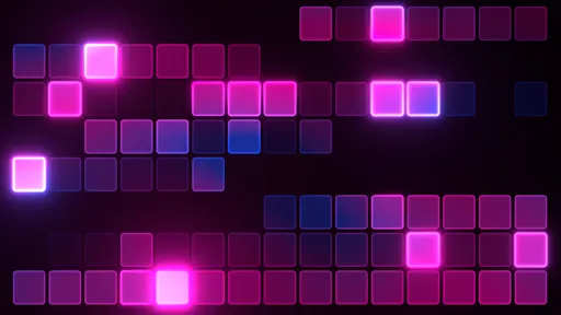Neon Audio Visualizer Music Grid