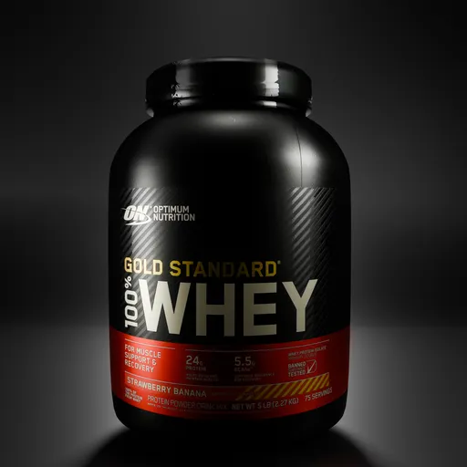 Realistic 3D model of a protein supplement jar created in Blender.