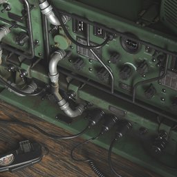 Detailed vintage tube radio 3D model with separate tuning, compatible with Blender for audio enthusiasts.