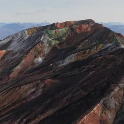 Colorful Mountain Ridge Terrain