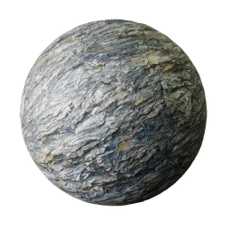 2K PBR stone material with seamless tiling and displacement, perfect for 3D modeling in Blender and similar software.