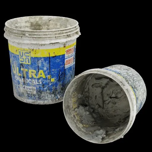 Dirty Plastic Chemical Bucket