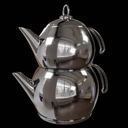 Steel kettle and teapot