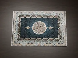 Detailed 3D model of a Persian carpet with intricate patterns, suitable for Blender renders.