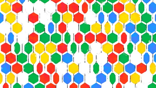 Geometric Hexagonal Mosaic Tile Pattern