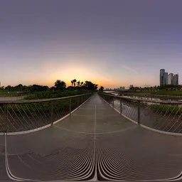 Bridge deck at sunset