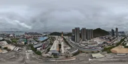 Cloudy seaside Ship Highsky