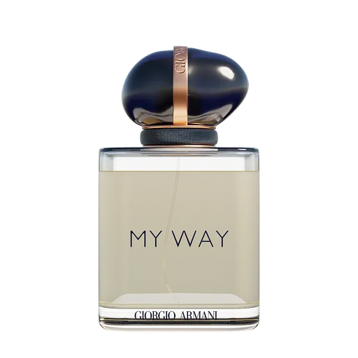 Detailed 3D model of a Giorgio Armani perfume bottle, suitable for Blender rendering and design.