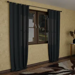 Simple curtains with rod