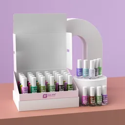 Nail enamel box creative shot