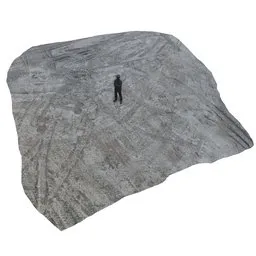 Photorealistic 3D sand ground model with detailed tracks and puddles, 4K textures, suitable for Blender rendering.