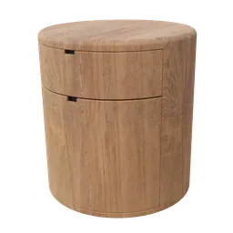 Modern wooden dresser 3D model with realistic textures for Blender, ideal for virtual interior design.